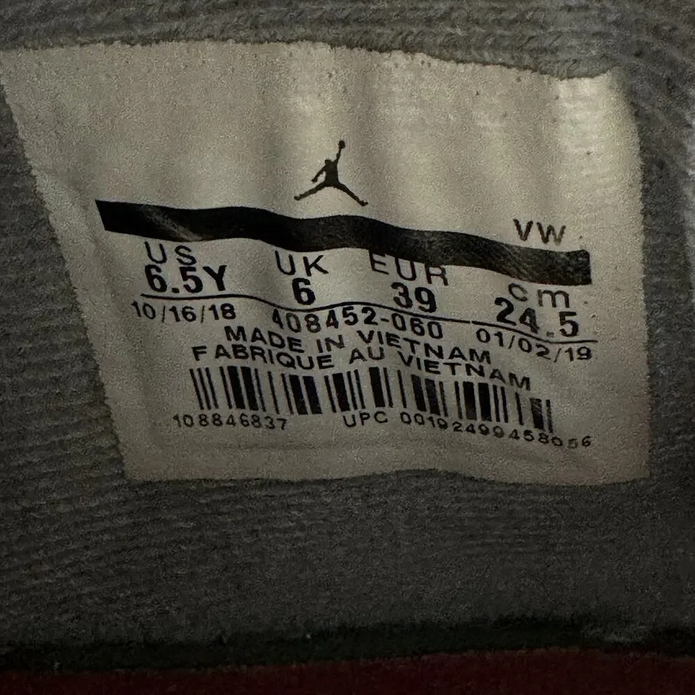 Size 6.5 - Nike Air Jordan 4 Retro OG GS Bred 2019 Men's Shoes
